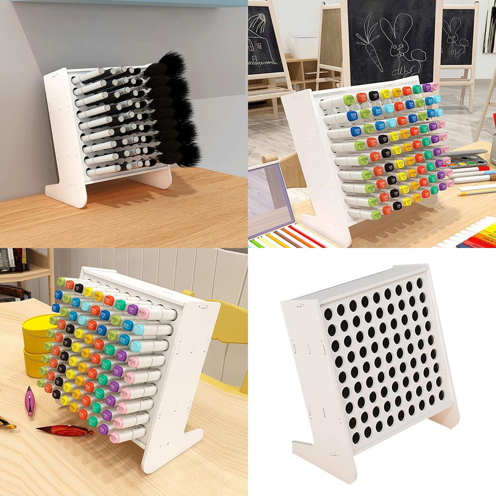 45/81 scomparti, porta pennarelli inclinati, organizer per artisti, studenti e accessori da scrivania per ufficio