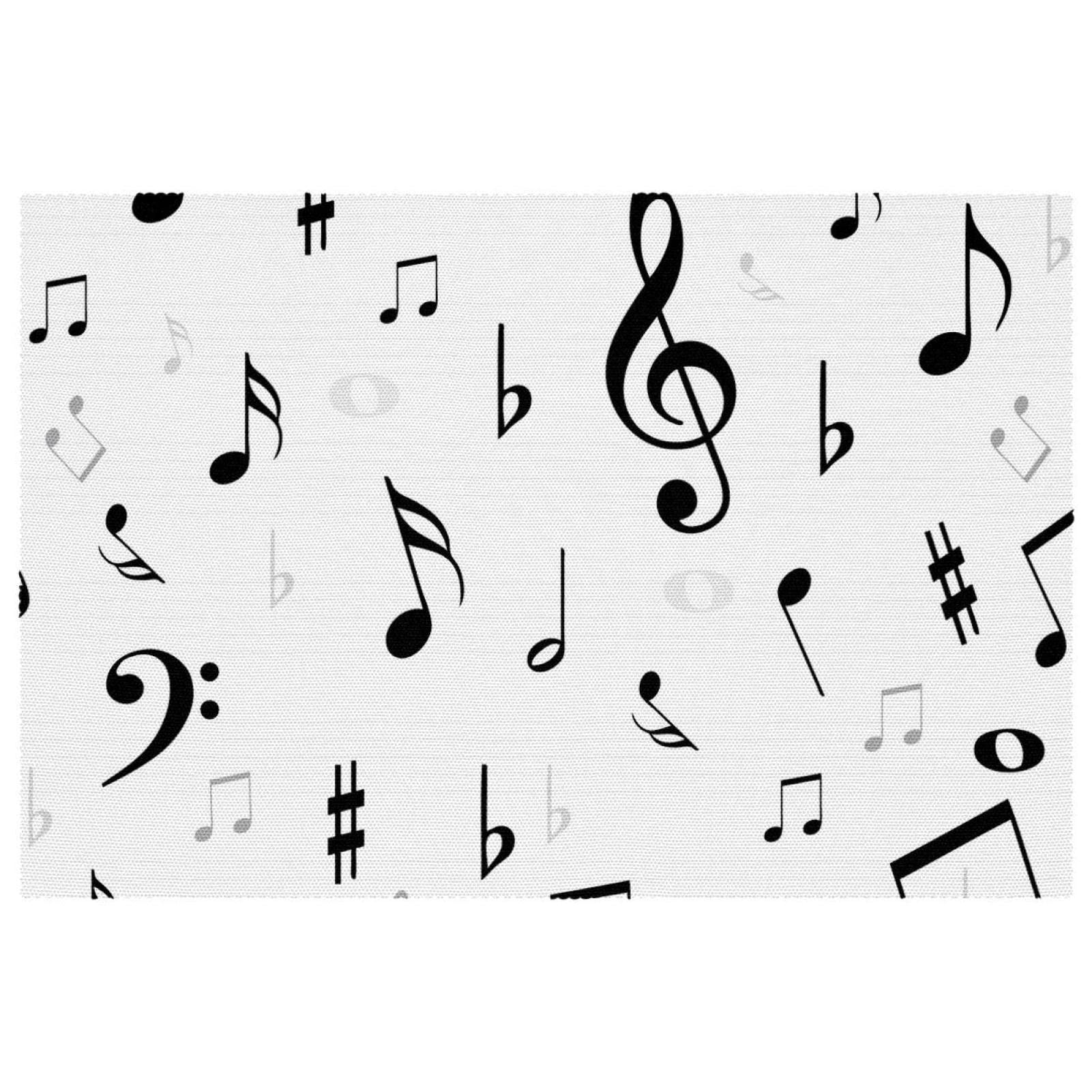 Set de table note de musique résistant à la chaleur et antidérapant pour table à manger