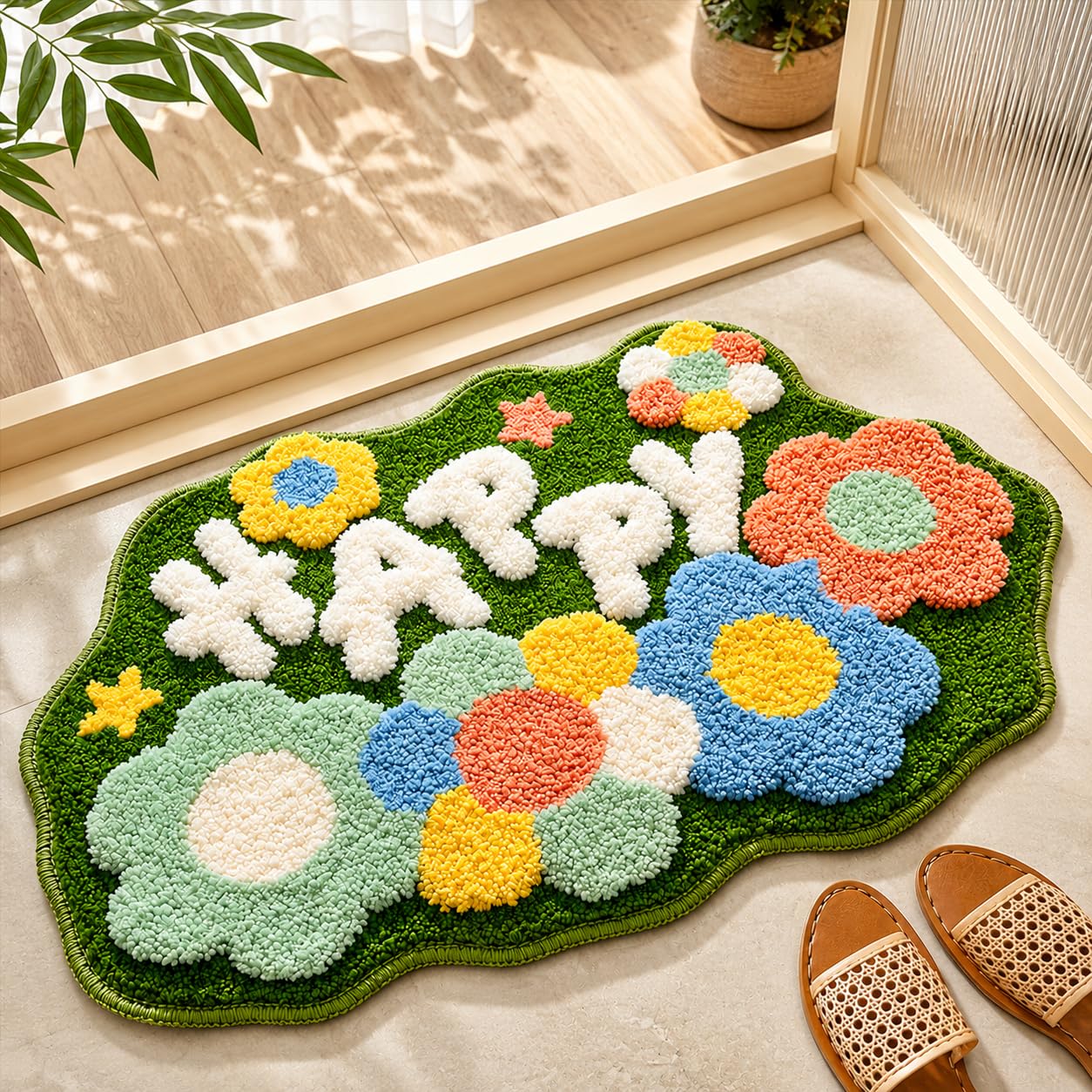 Roseate Happy Super Soft Anti-Skid (40x60 cm) Super Absorbent Mats Microfiber 2000 GSM Mat for Bathroom/Kitchen/Door Mats for Home/Floor Mat (Green) Pack of 1-picture-21