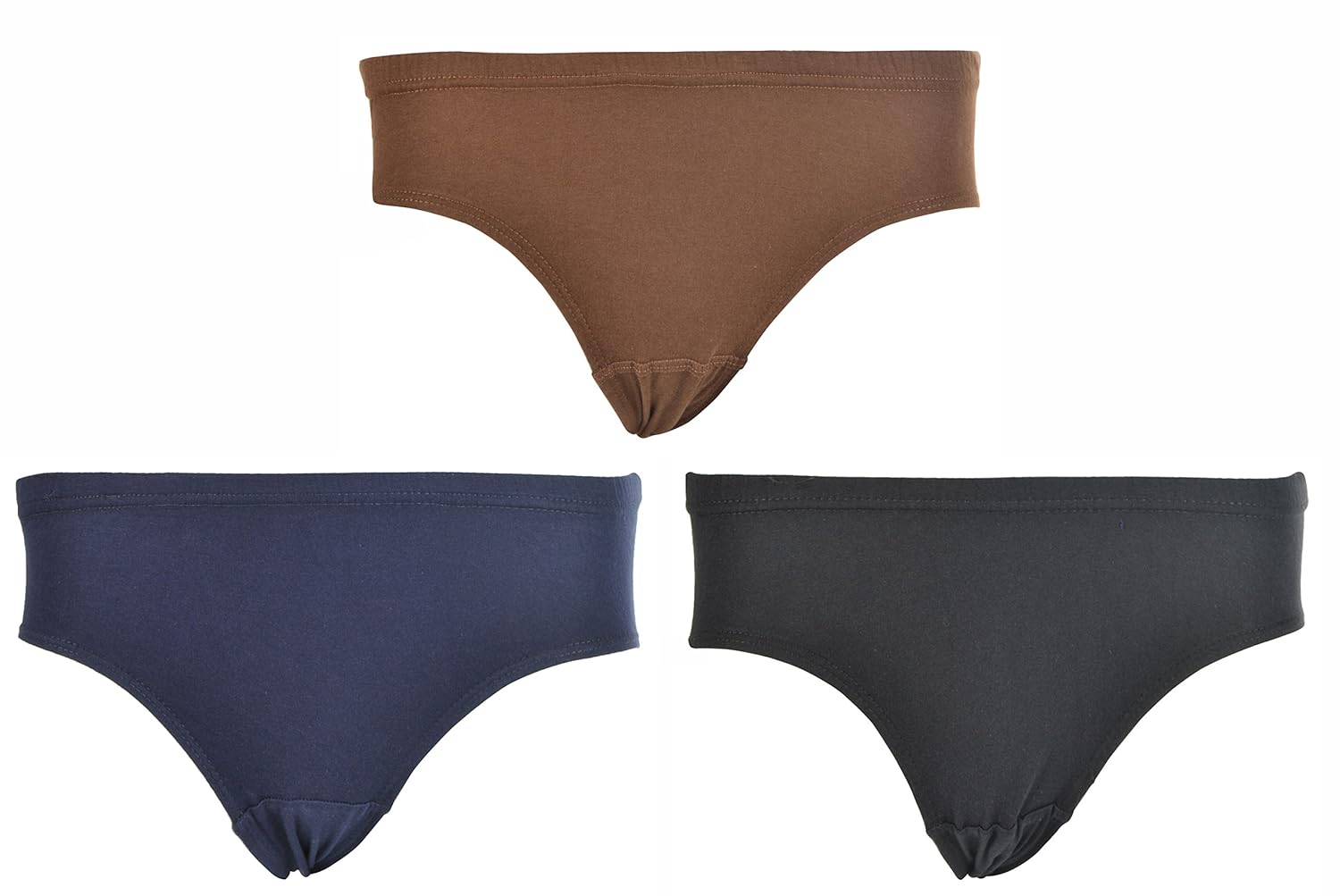 Buy Kidley Gold Women's Cotton Panty (Navy Blue, Brown and Black, 3X