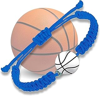 Sportybella Unisex Basketball Charm Bracelet - Adjustable Friendship Bracelet With Basketball Charm