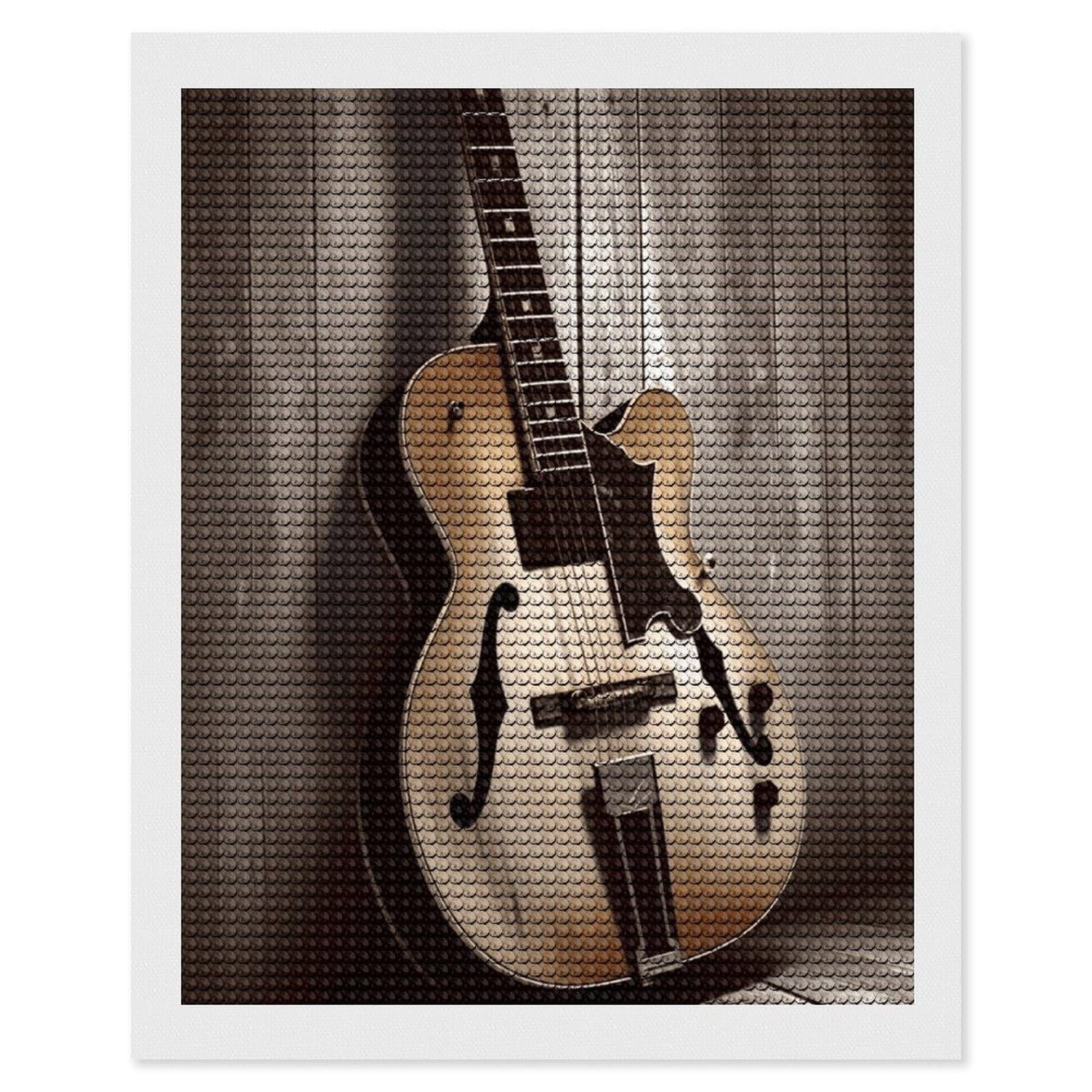 FekiLoot Guitar Pictures Diamond Art Kits for Adults Diamond Painting Kits for Beginners DIY Diamond Art Kits Round Full Drill Diamond Dot Gem Painting for Home Wall Decor Gift 16"x20"
