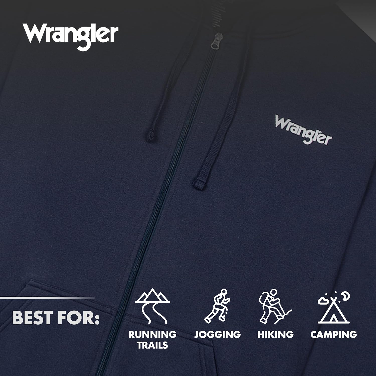 Wrangler Hoodies for Men Big and Tall - Thermal Lined Zip Up Sweatshirt - Image 4