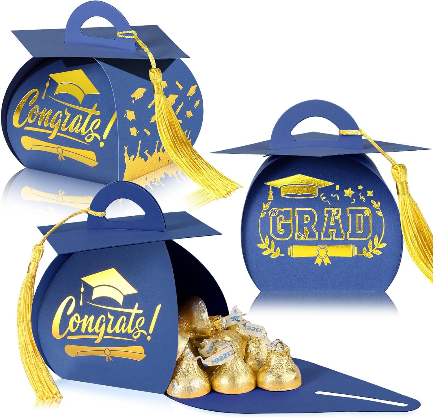 30 Pcs Graduation Cap Gift Box Graduation Party Favors Graduation Candy Box with