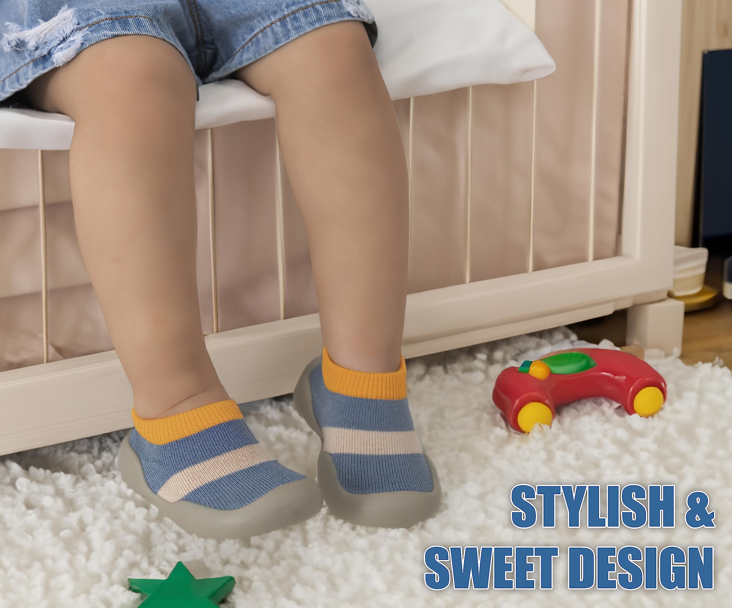 Zapatos de bebé para niños y niñas, zapatos de primera caminata antideslizantes con suela suave para niños pequeños
