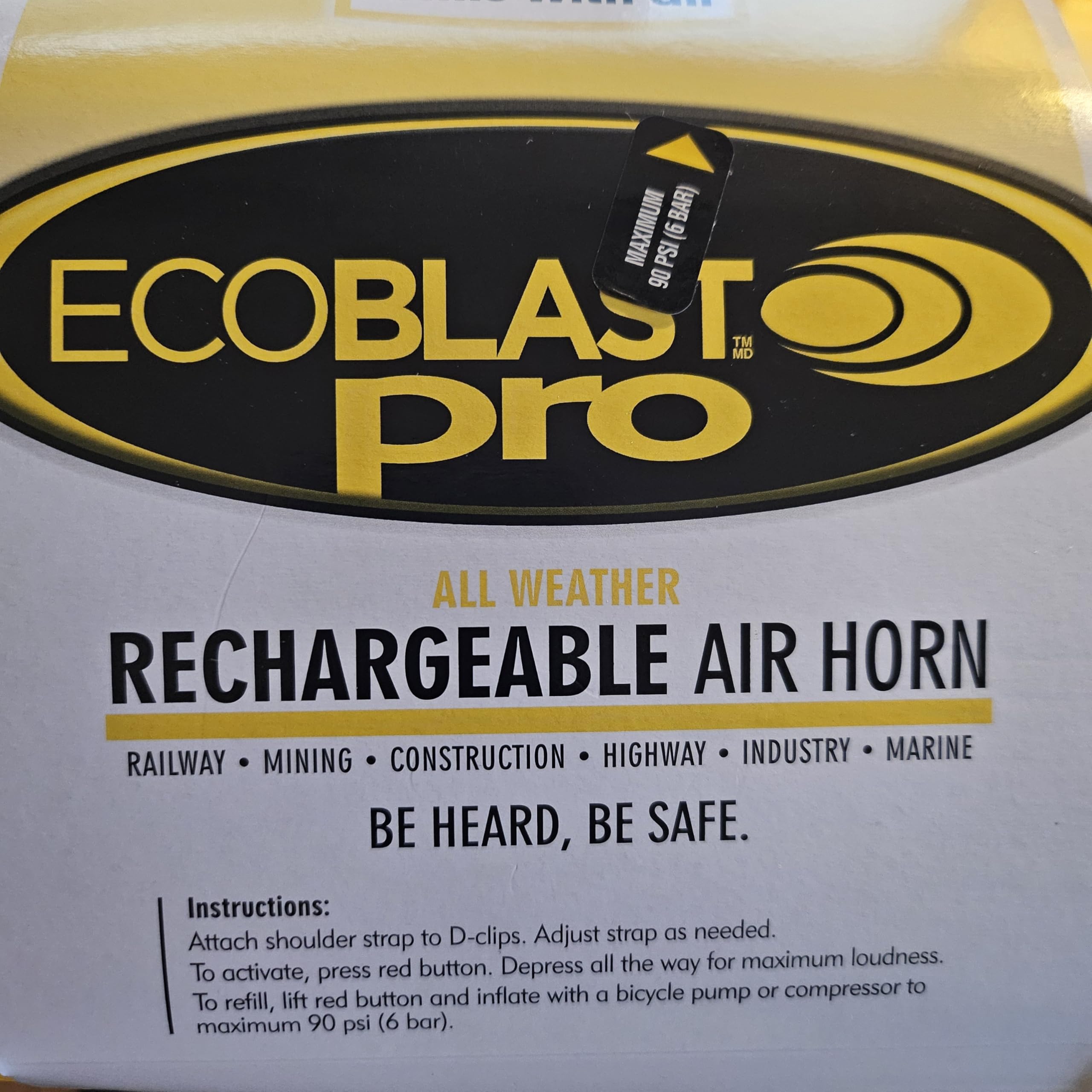 PRO Signal Air Horn Marine Boot Sport wiederaufladbar Luft CO2 neutral