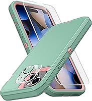 Vista 13 de MXX Funda de Alta Resistencia para iPhone 15 con Pantalla de Vidrio Templado, Protector de Lente de Cámara de 3 Capas, Protección Completa