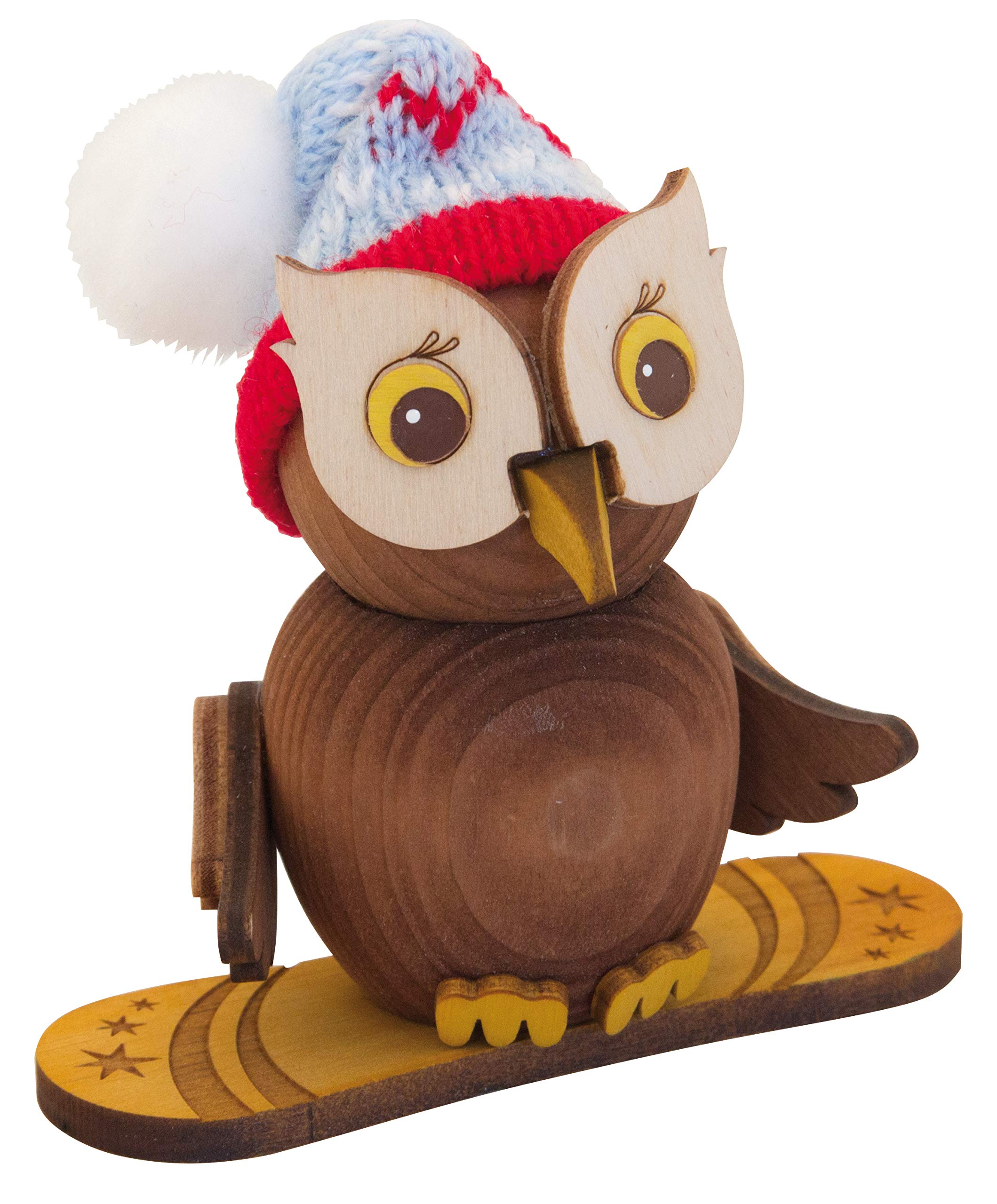 Drechslerei Kuhnert Mini Owl Snowboard - 7 cm / 2,8 Pollici