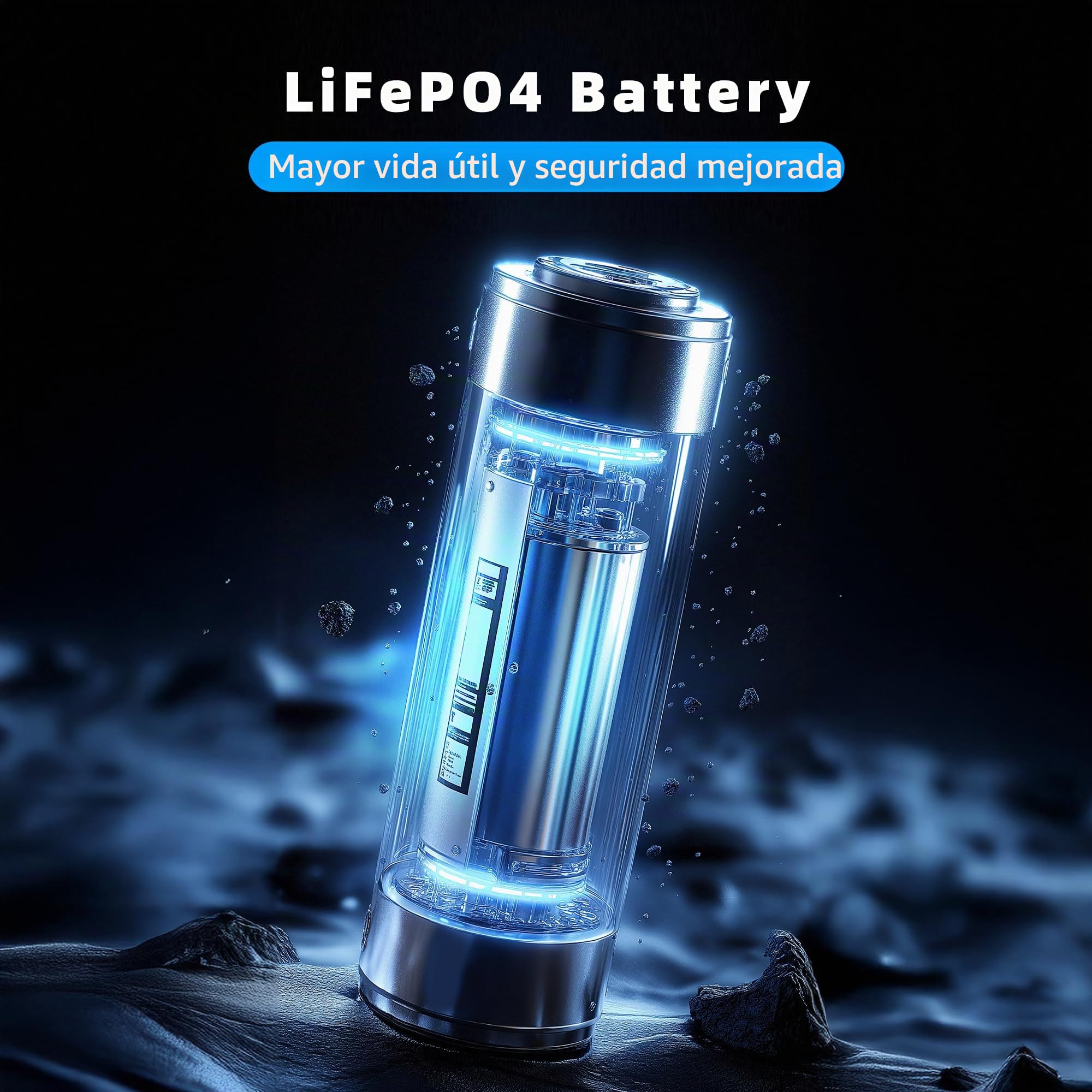 Estación de energía portátil 89,6 Wh batería LiFePO4, power bank solar 100 W pico, cargador con toma de corriente y carga rápida PD para hogar, camping y actividades al aire libre (gris)