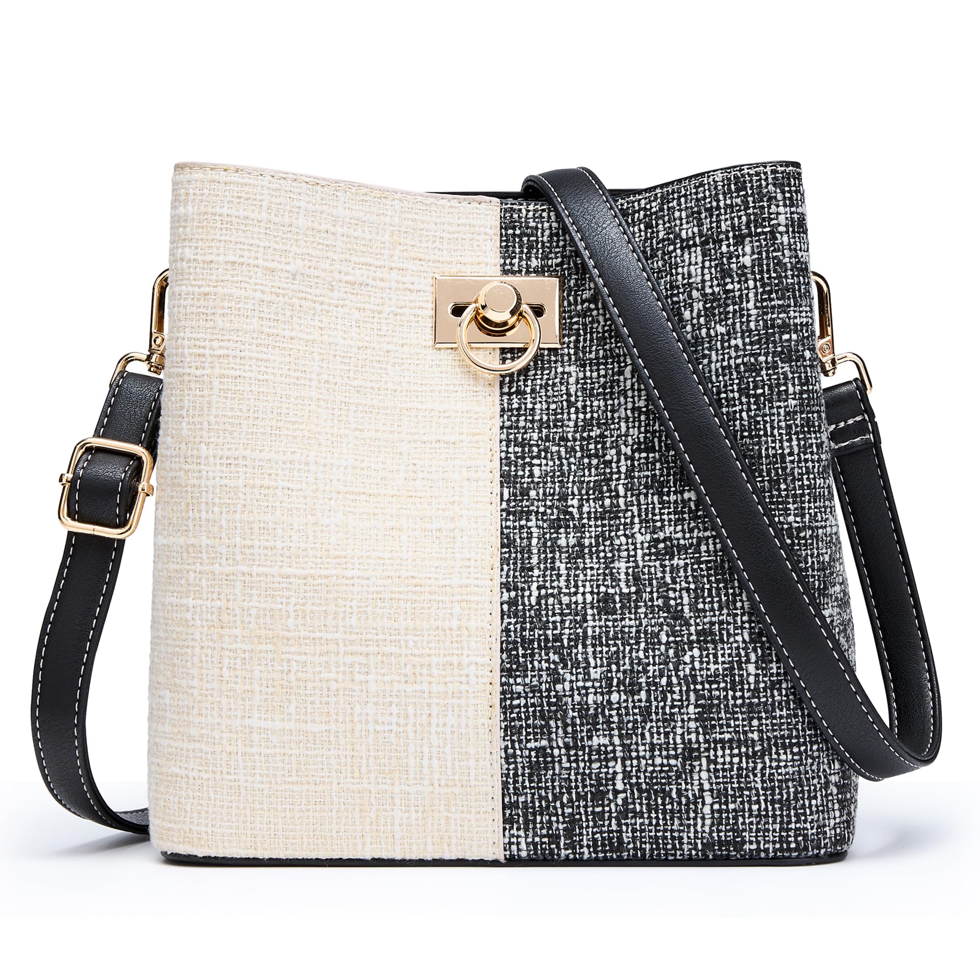 KALIDI FANCY FOREST Schoudertas voor het hele jaar voor dames, leren handtas met verstelbare riem, veelzijdige schoudertas voor dames met meerdere zakken, Beige Groen