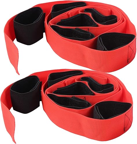 Miniatura 2 de RiToEasysports 2 bandas de carreras de pies para exteriores, correas de nailon de alta resistencia de 6 patas, bandas de carreras cooperativas para