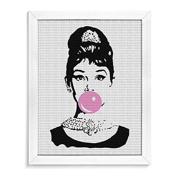 Amazon | オードリー・ヘップバーン ダイヤモンドアート 5D