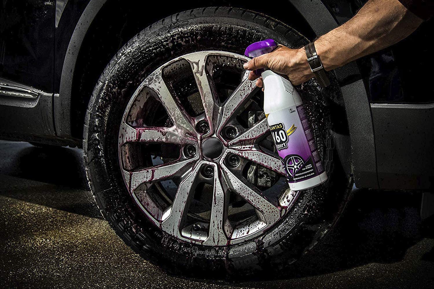 Sisbrill Kit de Limpieza y Detallado Premium – Kit Limpieza Coche Completo con Champú, Limpiallantas, Descontaminante, Cera Rápida, Limpiacristales, 361, Guante de Lavado y Toalla de Secado