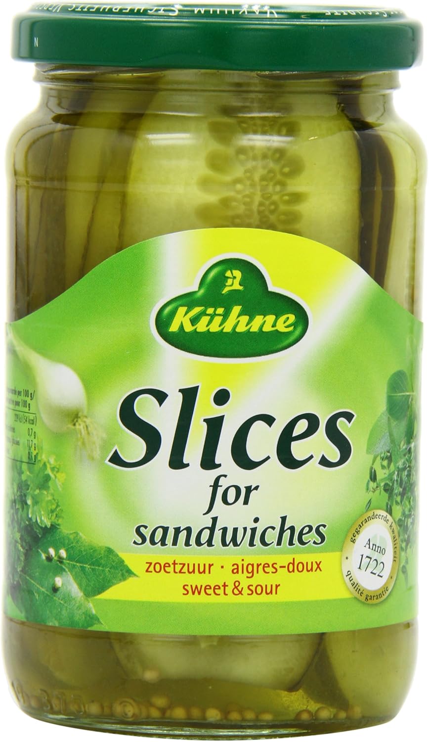 Kuhne Gherkin Slices 330 g (Pack of 6) Amazon.co.uk Grocery
