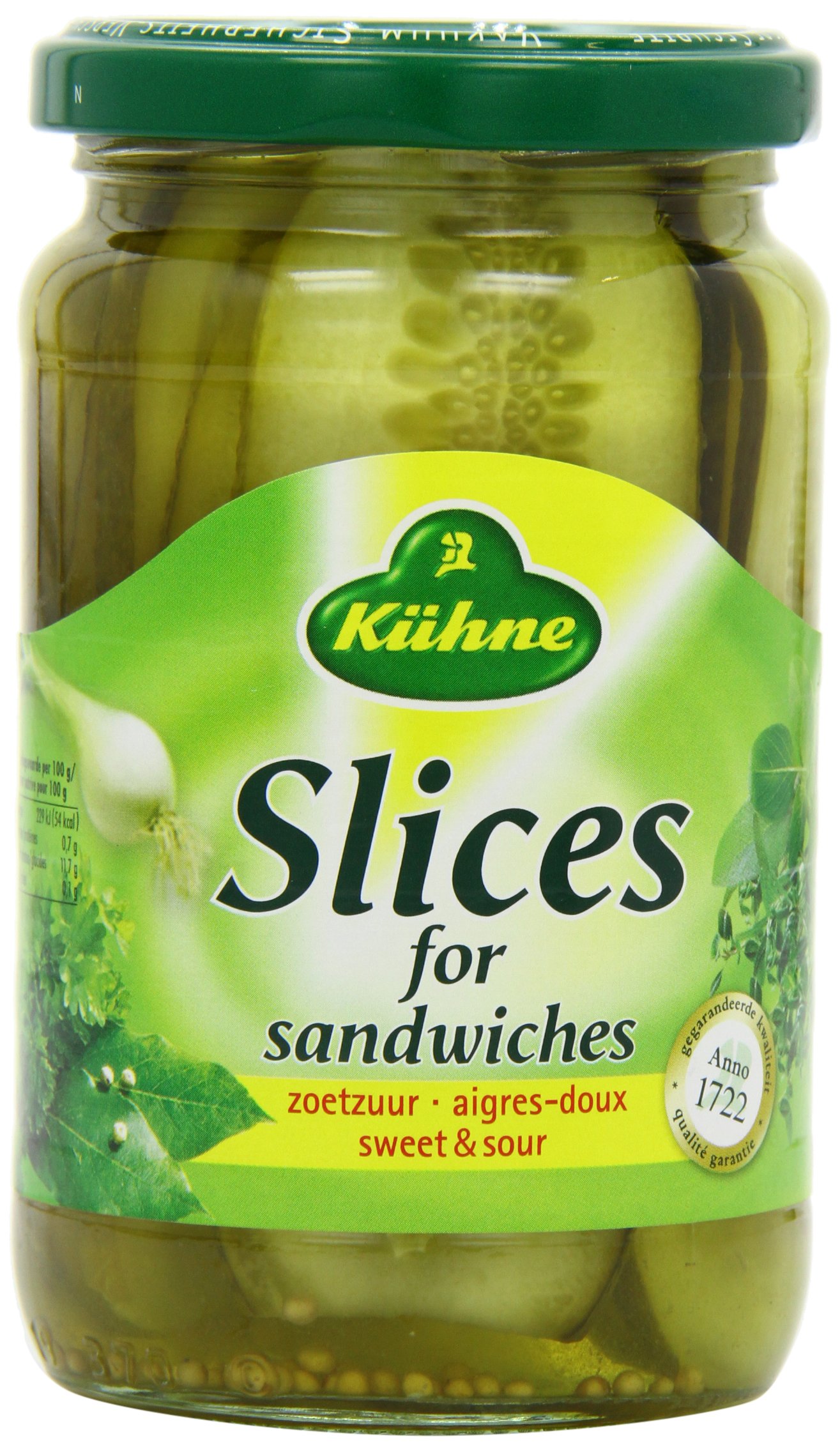 Kuhne Gherkin Slices 330 g (Pack of 6)