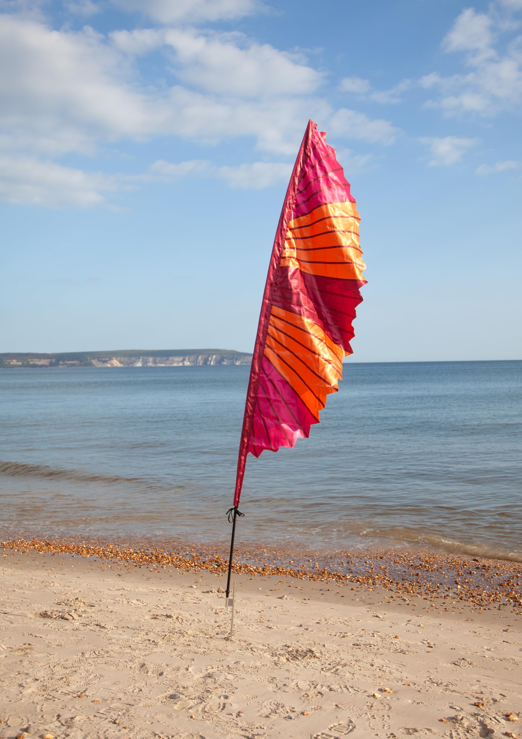 Festivology Half Moon Festival Flag and Pole Set - Raging Fire