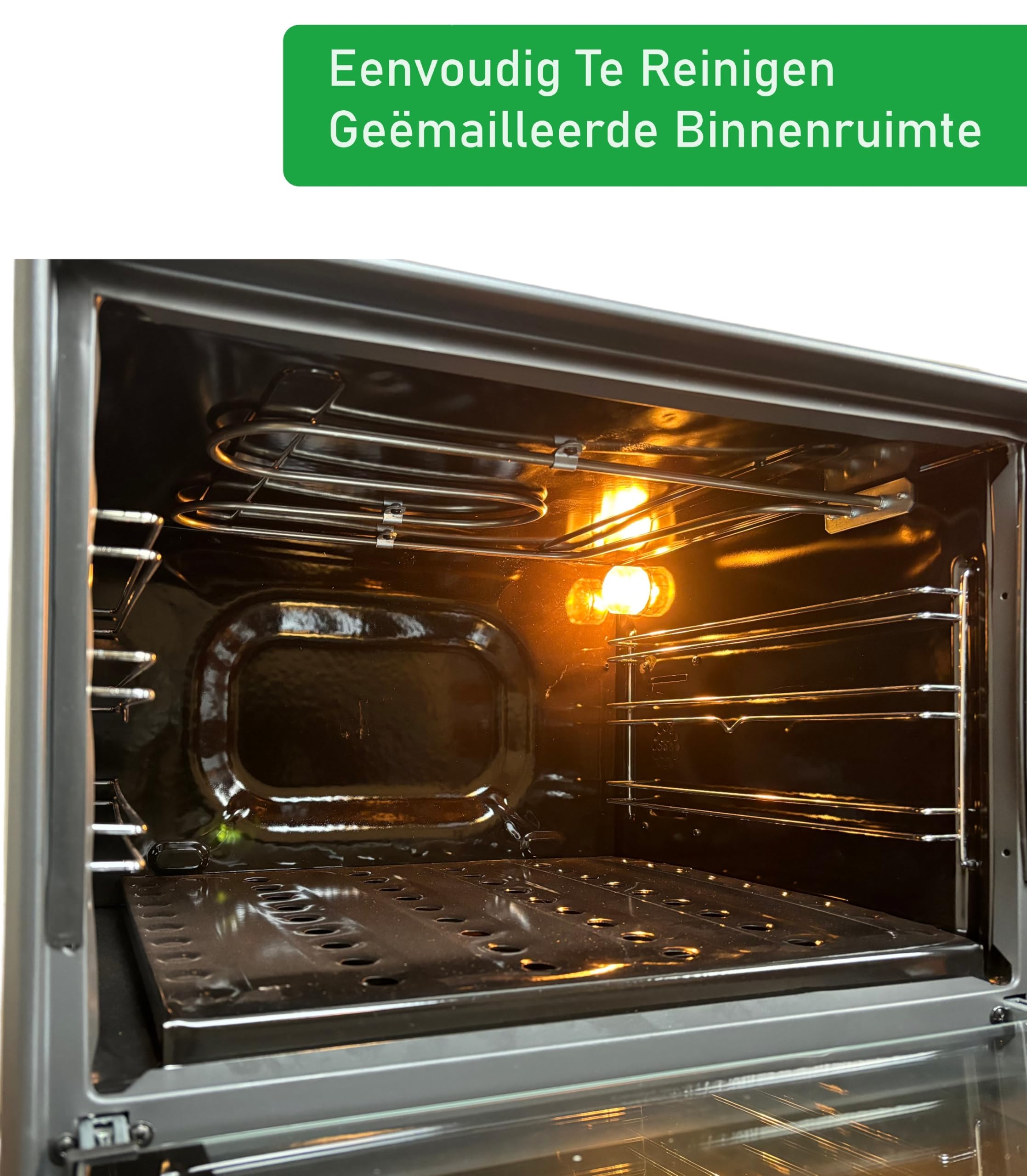Four Autonome - Air Chaud - Intérieur Émaillé Facile à Nettoyer (Anthracite, 60 Litres)