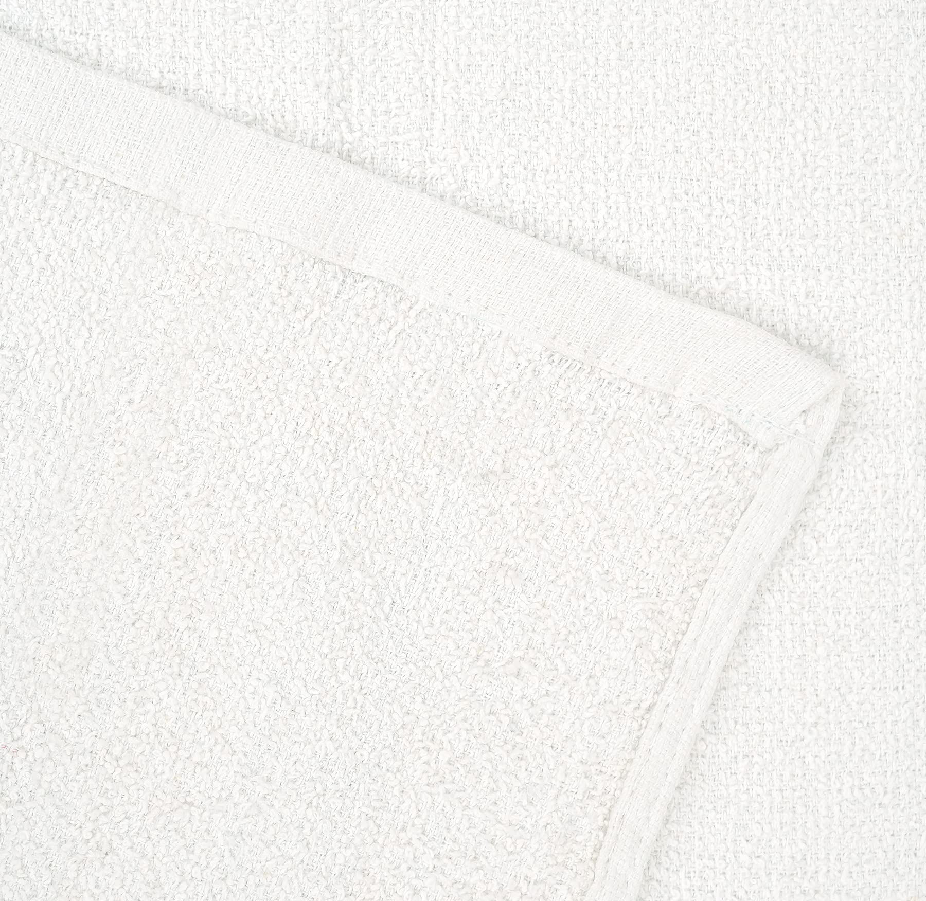 Strofinacci in spugna di cotone al 100%, bianchi, 35,6 x 43,2 cm, confezione da 60 pezzi, morbidi e grandi, per la pulizia, assorbenti, ad asciugatura rapida, multiuso, per ristoranti, negozi, stracci