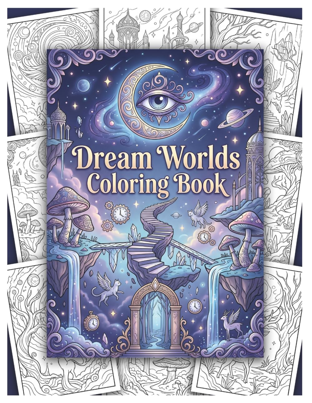 Dream Worlds Coloring Book: Surreal Fantasy Designs