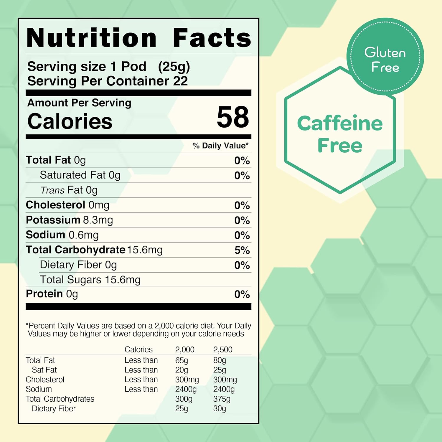 True Honey Peppermint Tea Pods - Honey Crystals Blended In Every Tea Pod - Healthy Digestion Nutriment - All Natural Organic Herbal Caffeine Free Tea Pod 22 Count
