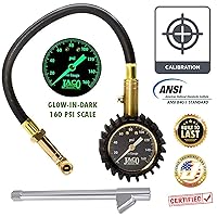 Vista 6 de Jaco, EliteProPlus, medidor de presión para neumáticos con boquillas de inflado intercambiables, 160 PSI