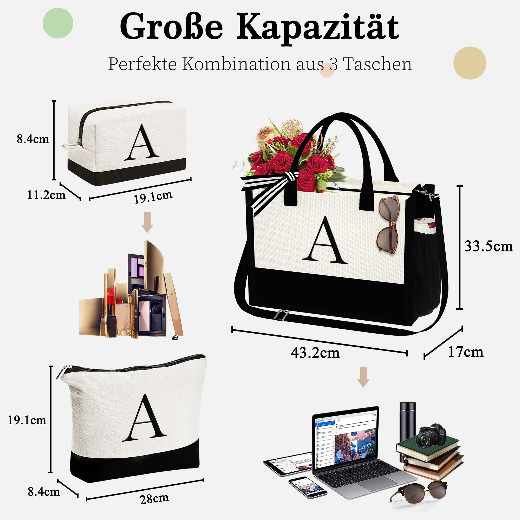 YOOLIFE Grand sac à main pour femme, sac fourre-tout, sac à bandoulière, pour le travail, le bureau, les voyages, le shopping, l'école
