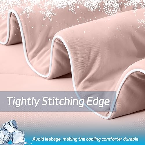 Miniatura 5 de Edredón refrescante tamaño Queen, ultra suave y ligera, edredón de verano de diseño fresco de doble cara para sudores nocturnos y durmientes