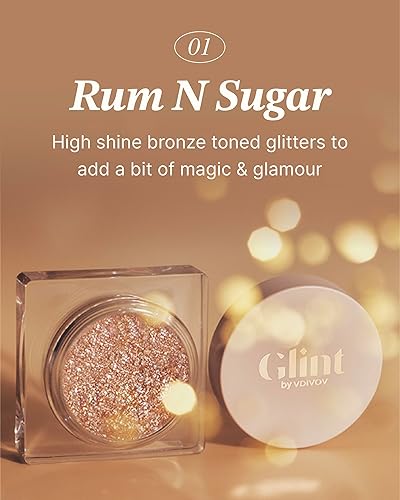 Miniatura 2 de Glint Gel con purpurina para rostro y cuerpo (humor fatal, 0.1 onzas), maquillaje multiusos para ojos, mejillas, cuerpo y cabello. Pigmento rico,