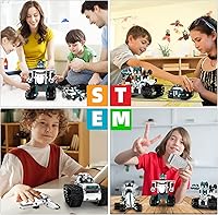 Vista 5 de Juguetes de Robot STEM para 8-14, 12 en 1 Juguetes de Robótica de Control Remoto para Niños, Kit de Construcción de Robot Programable Regalo