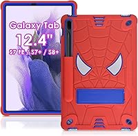 Vista 8 de DETUOSI Funda para tablet Samsung Galaxy Tab S7 FE 5G, S8 Plus, S7 Plus, 12.4 pulgadas, funda protectora resistente para niños con soporte plegable