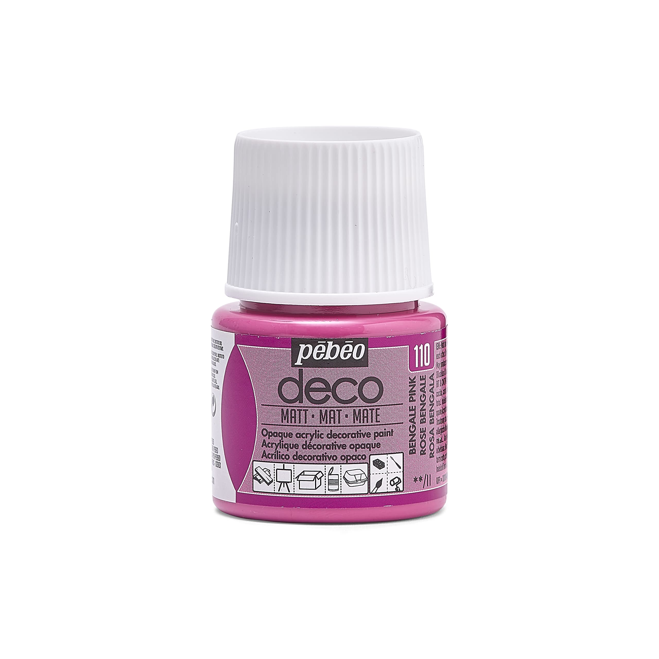Pebeo Deco Matt, Bengale Pink, 45 ml
