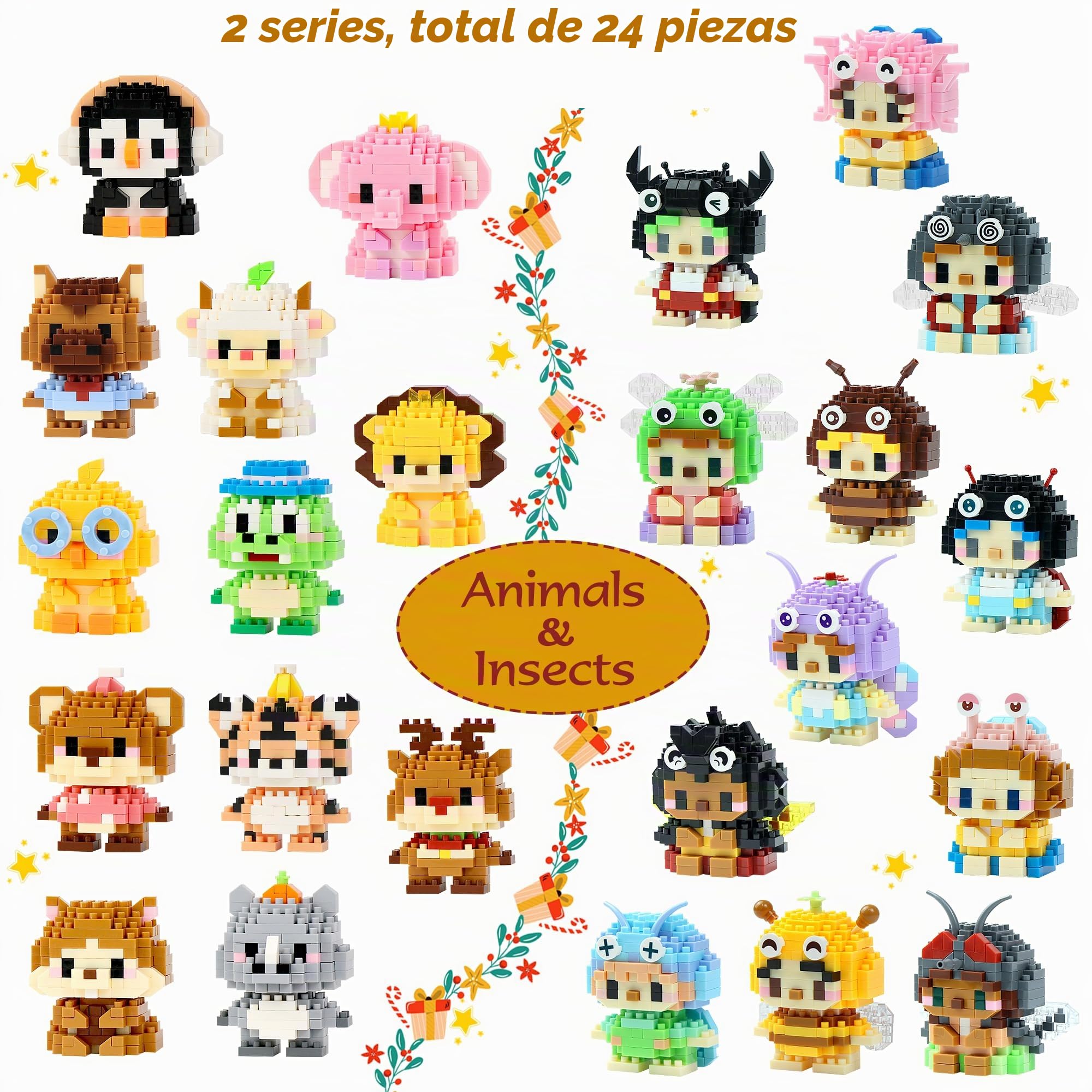 Regalos Calendario Adviento Niños Mini Bloques 2026 (Animales)