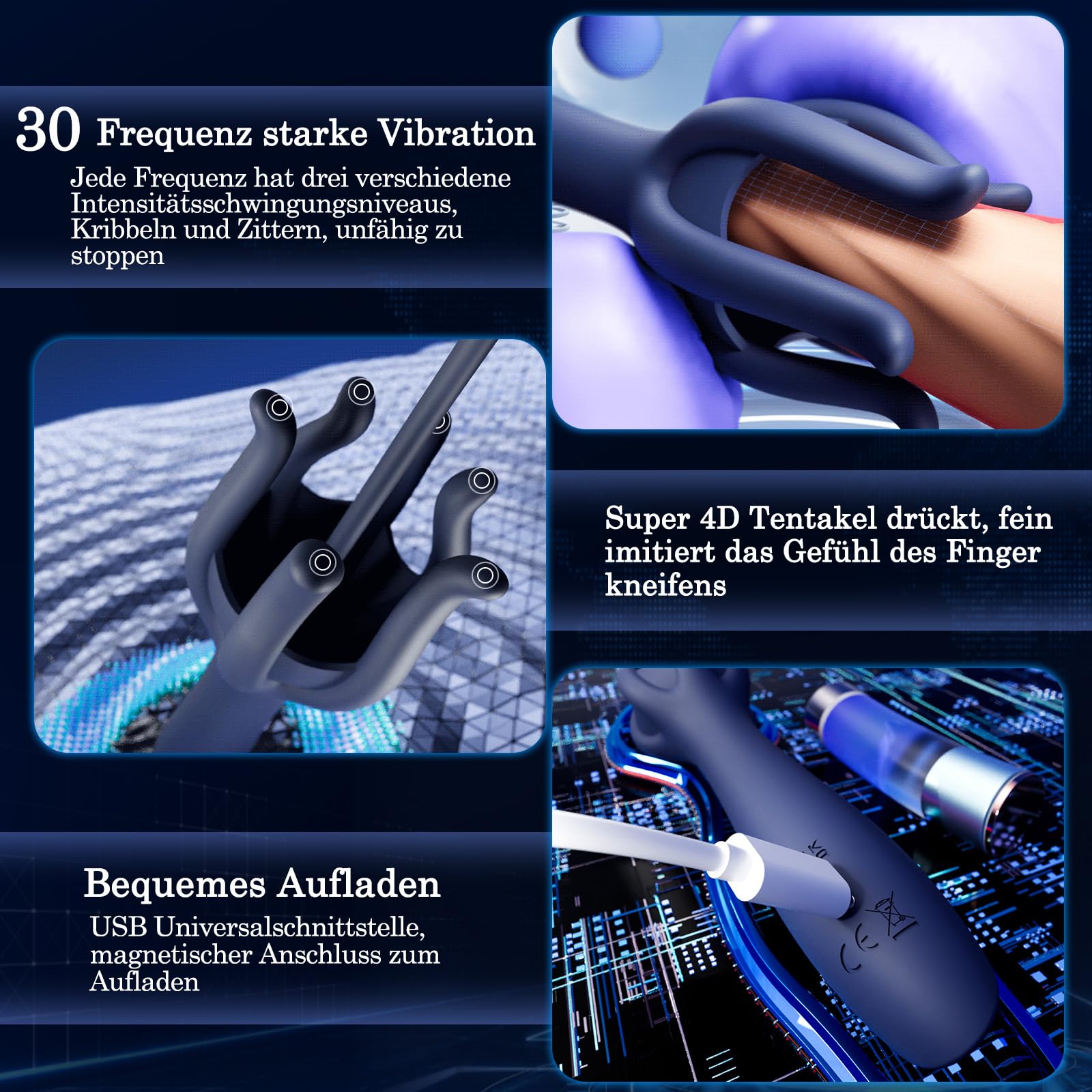 BDSMYEE Dilatateur Urétral en Silicone Électrique Stimulante Sonde Urétrale, 10 Modes de Vibration, 3 Intensités de Vibration, Pénis Masturbateur Jouet Sexuel pour Hommes