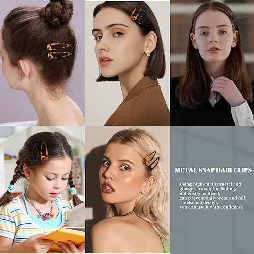 Miniatura 7 de Cptots Pinzas de metal para el cabello con cierre de agua, antideslizantes, para mujeres y niñas, pinzas medianas para cabello fino grueso y fino,