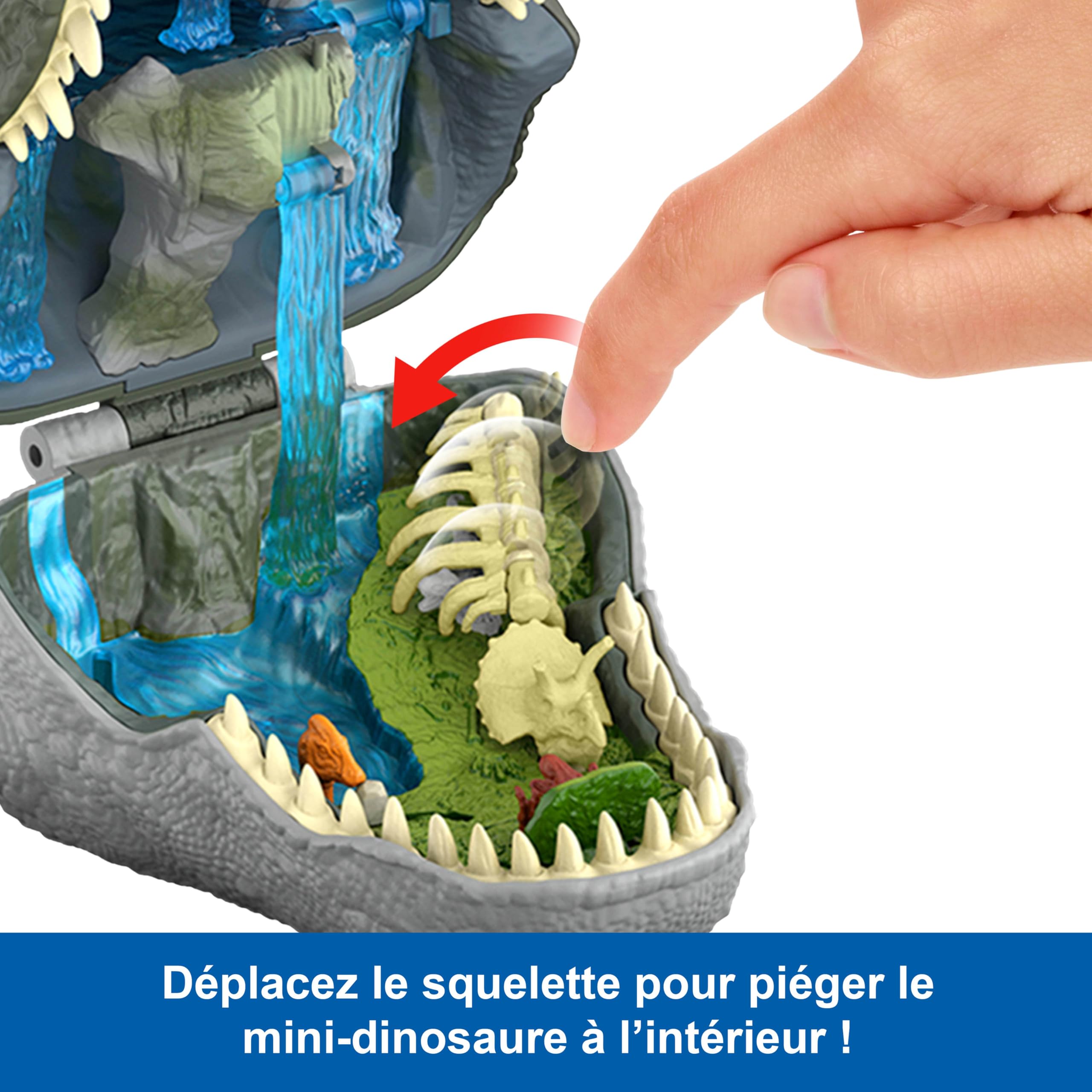 Coffret Jeu Dinosaure Portable Mattel Jurassic World Renaissance Coffret Micro Aventures Spinosaure Avec 4 Fonctions Interactives Et 3 Mini-Figurines