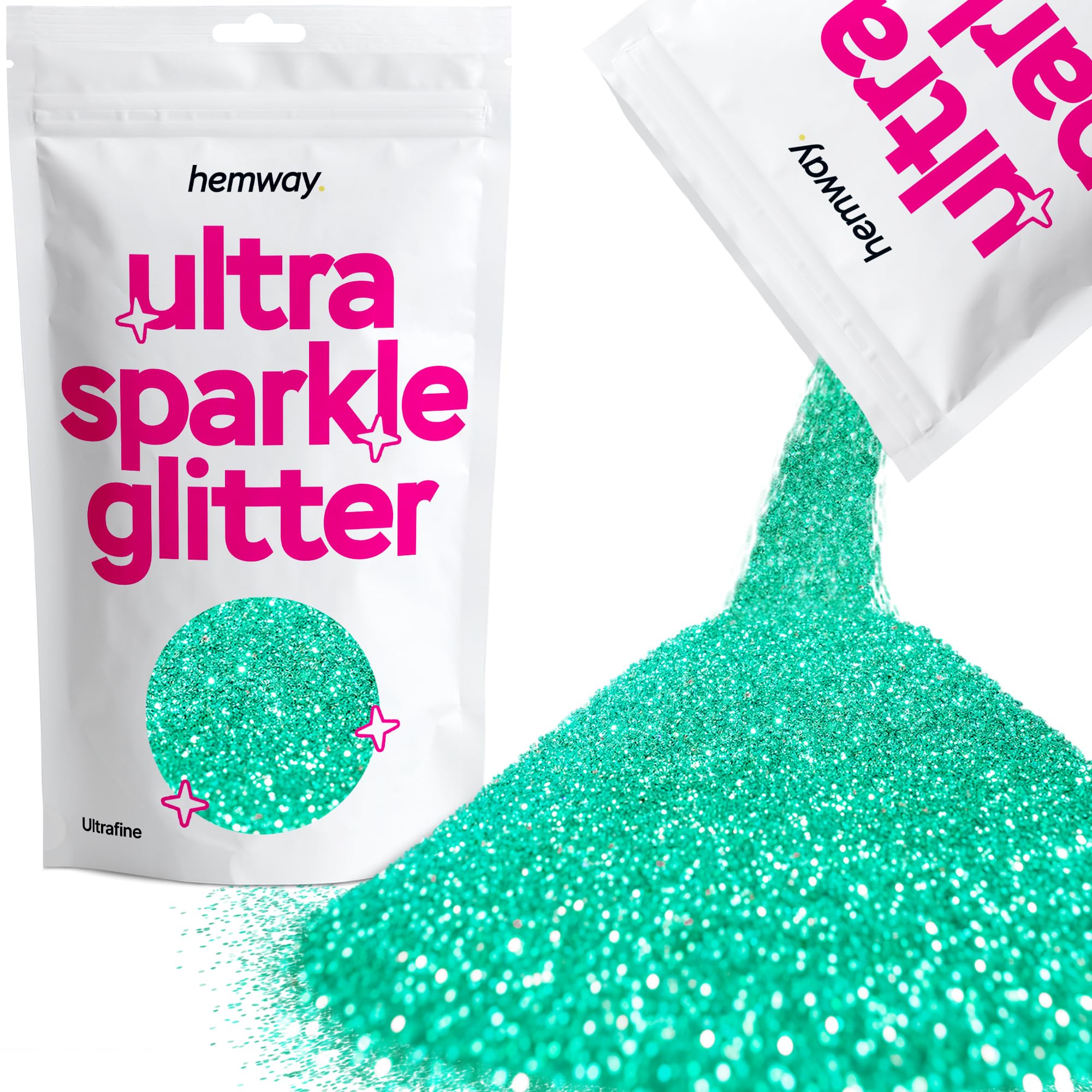 Hemway Ultra Sparkle Glitter Baby Pink Iridescent 100g Fine | Glitter for Arts & Craft, Makeup, Nail Art, Crafting, Card Making, Sparkle Decoration — view 39