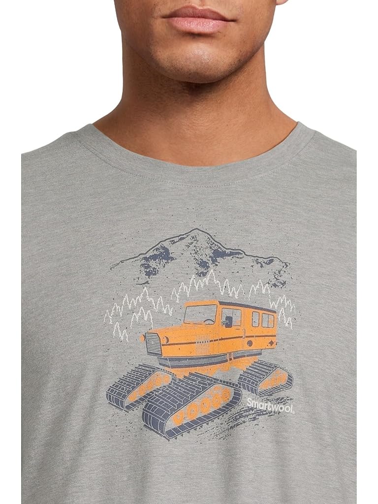 Gray Smartwool Snowcat Graphic Long Sleeve Graphic Tee