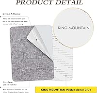 Vista 2 de Parches de reparación de lino grueso, parches de tela de lino autoadhesivos, 8 x 11 pulgadas, 2 unidades, multicolor, se pueden utilizar