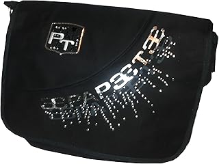 Borsa scolastica a tracolla - Papeetee - dim.34x30x12cm- colore nera-
