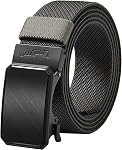LionVII Ceinture à cliquet extensible pour homme, ceinture élastique pour homme avec boucle automatique pour homme et ajustable à la taille 28-49"