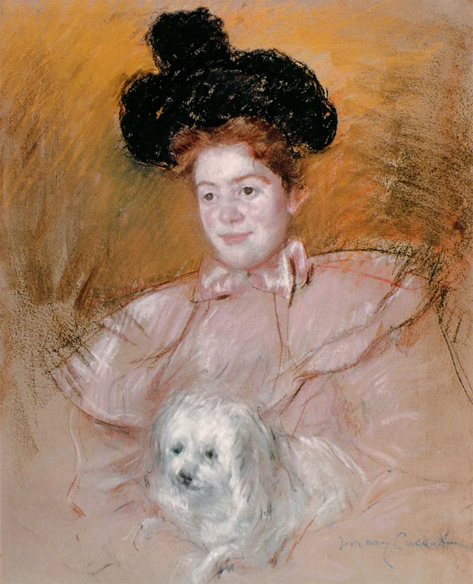 Impresión Mary Cassatt Donna con cane cuadro decorativo para una oficina elegante 5