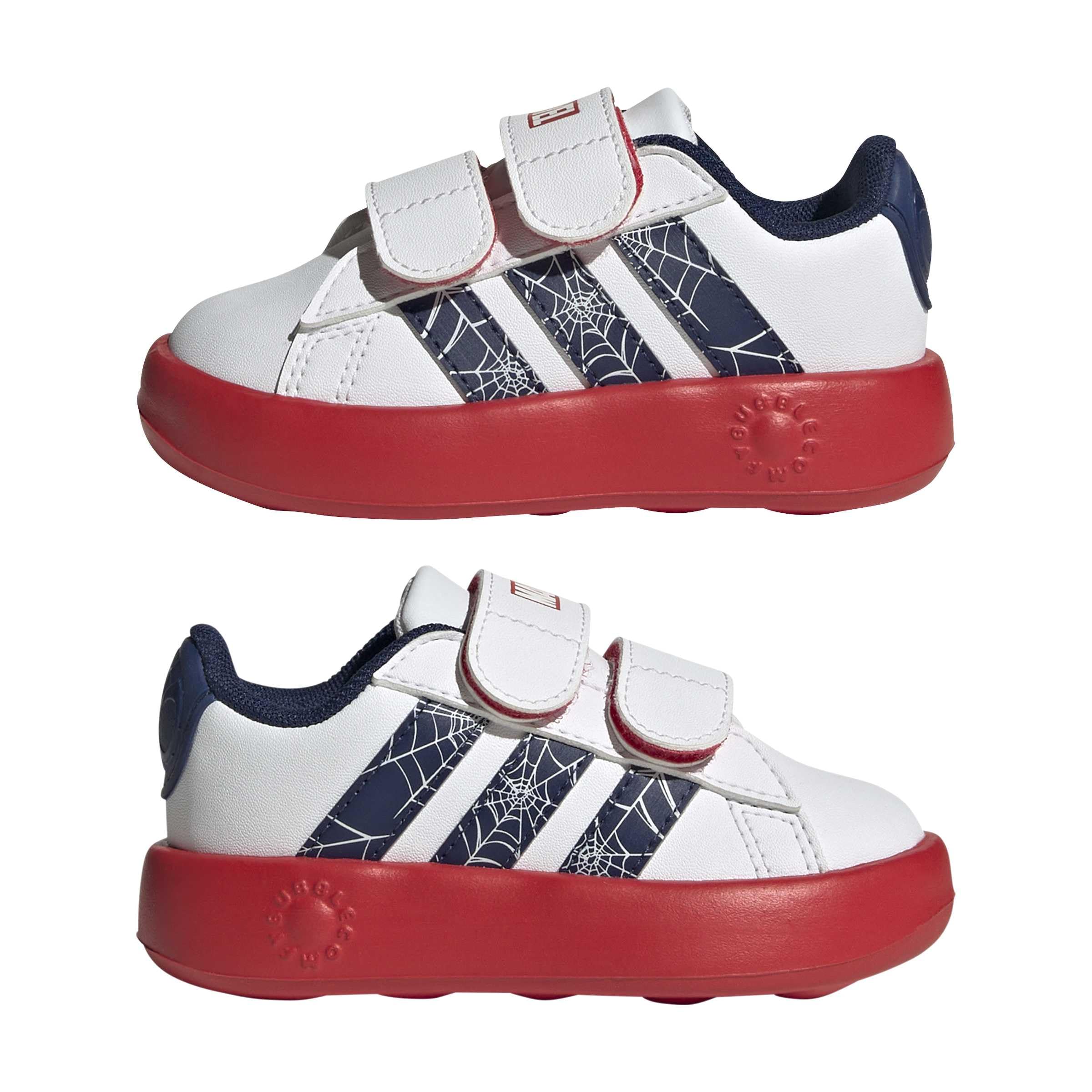 adidas Uniseks - niemowleta Adidas Marvel Spider-Man Grand Court Infants Shoes, ftwr white/dark blue/pure ruby, 25 EU