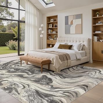 DMOYEST 5x7 Area Rug for Living Room Washable Abstract Indoor Carpet