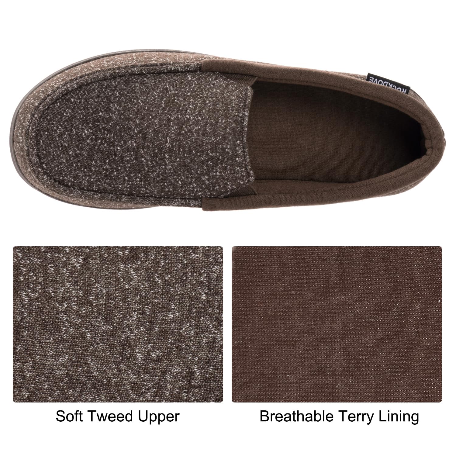 RockDove Pantofole Moc da Uomo Anti-Odor SILVADUR