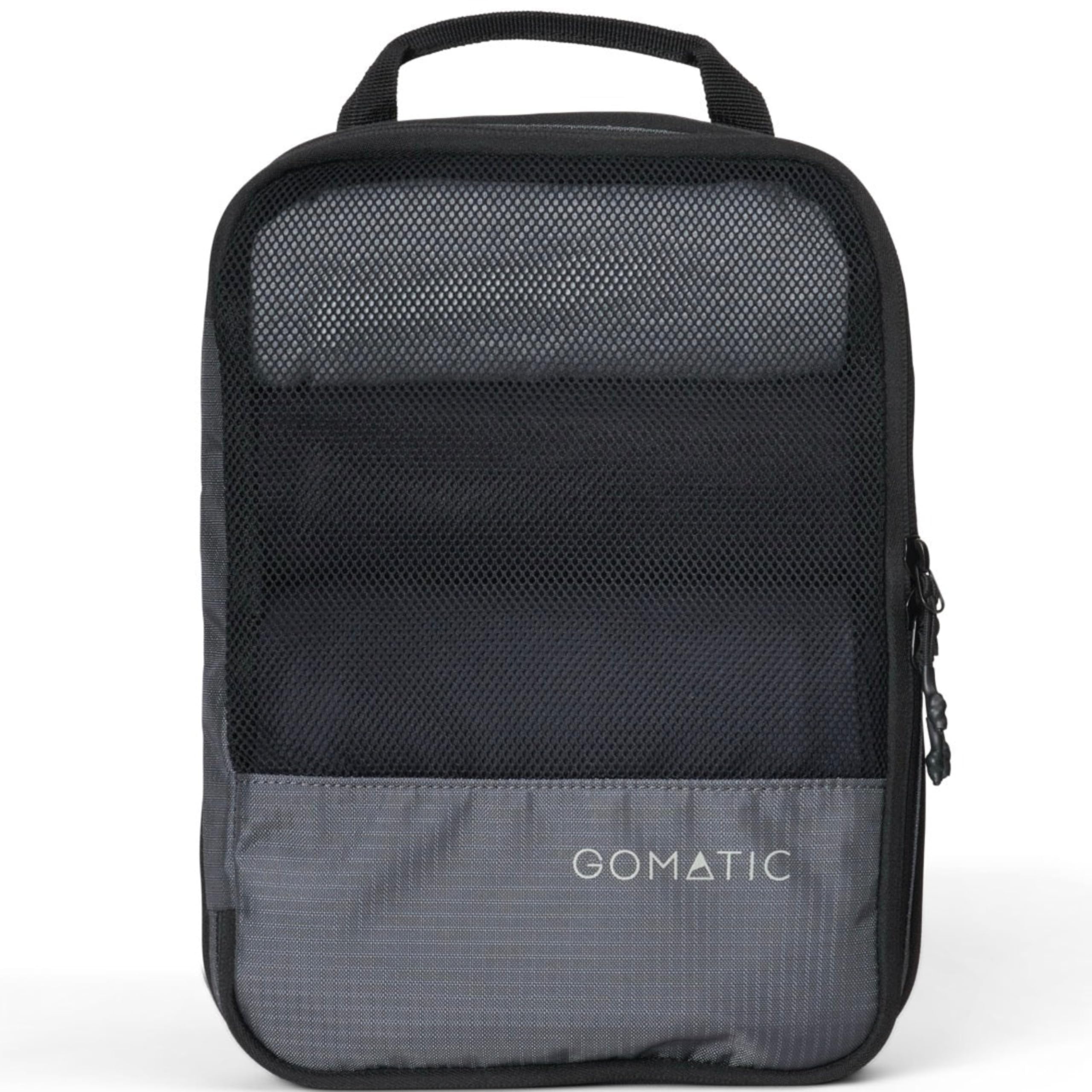 Gomatic Grey Packing Cubes, Compression Luggage Organisers For Carry-On, Suitcases, Travel Bags, Medium