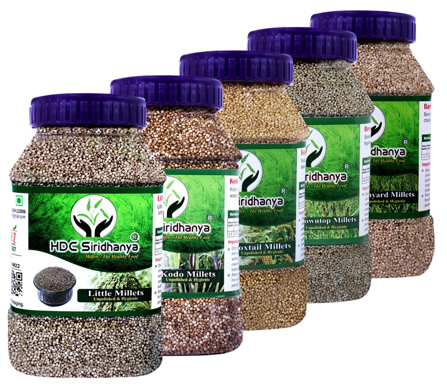 HDC Siridhanya Unpolished positive Natural millets Buchhi method prepared Combo Pack of 5 (Each five millets Foxtail, Kodo, Barnnyard, Little & Browntop Gwt.500 grams in Jar) origin from south india (B095C1H5CG) Amazon Price History, Amazon Price Tracker