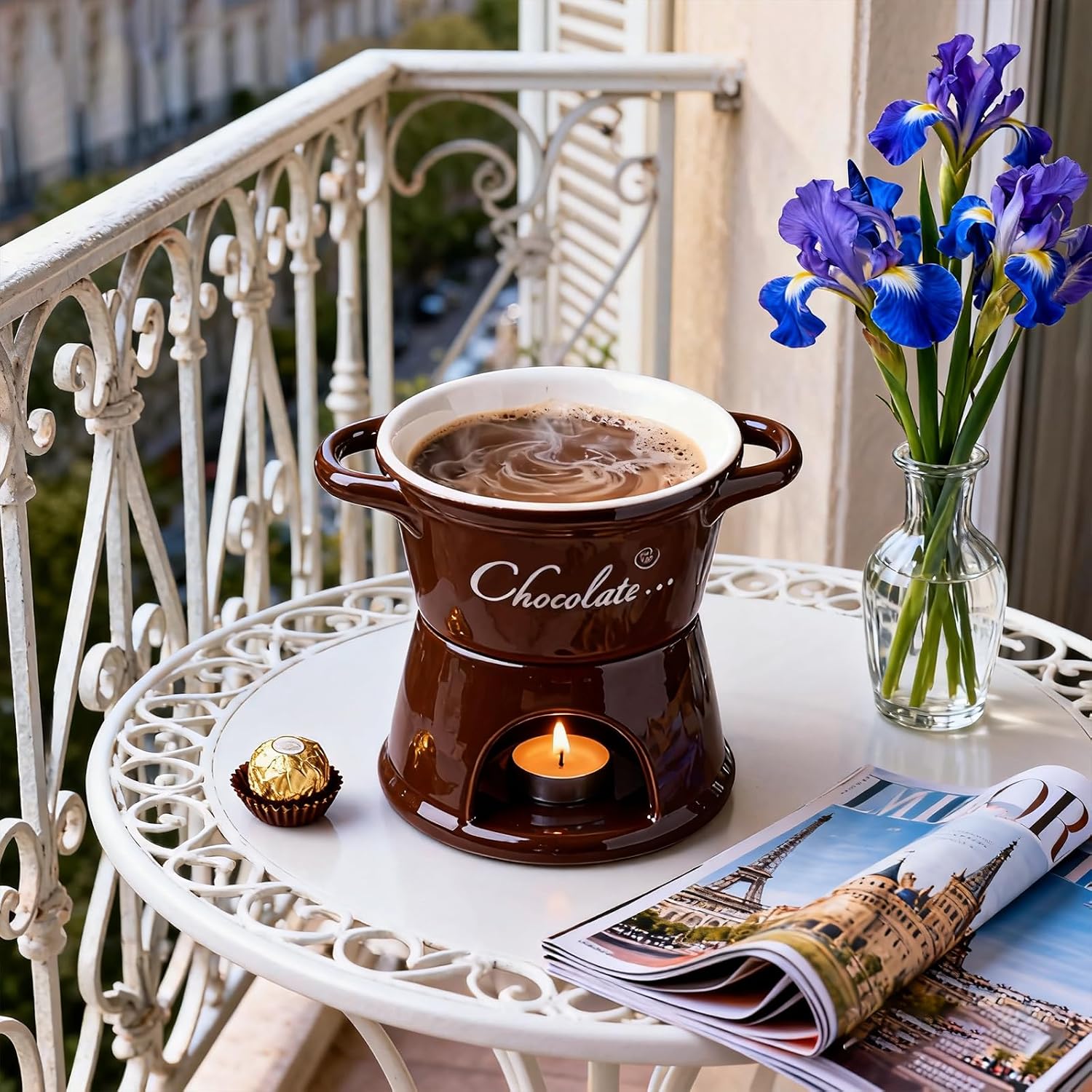 Chocolate Fondue Cup melting Mug Creative Ceramic Cup Set