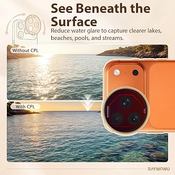 CPL Lens Filter for iPhone 17 Pro & Pro Max, Polarizing Lens Filter