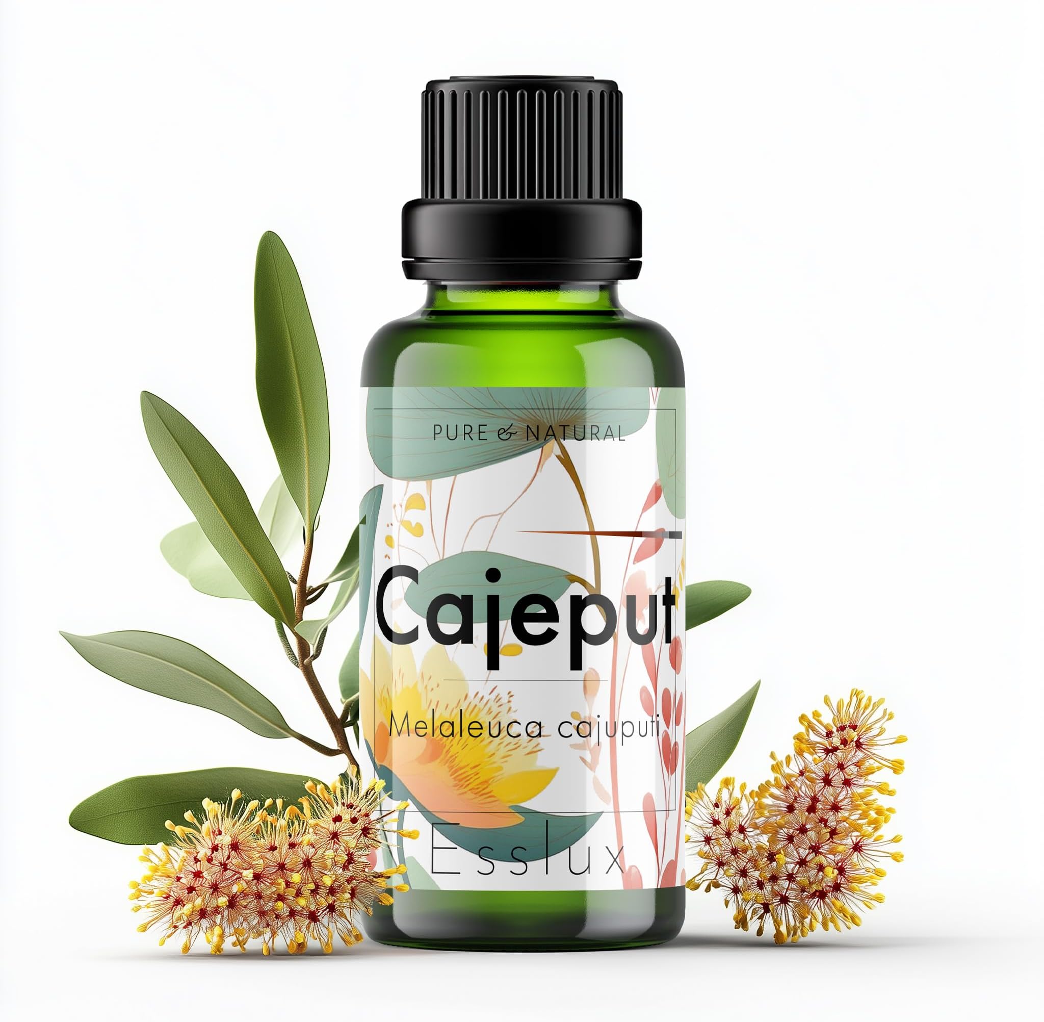 Esslux Cajeput Essential Oil - 100% Pure Natural Cajeput Oil for Aromatherapy, Skin & Hair | Refreshing & Uplifting Aroma Ideal for Diffuser, Massage & DIY Projects - Therapeutic Grade - 30 ML