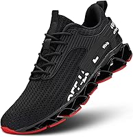 ZdisQ Men's Walking Running Shoes - Breathable Mesh Tennis Sneakers, Non-Slip Blade Sole for Comfortable Work & Athletics